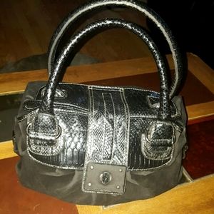 👇Sag Harbor Velour Snakeskin Purse